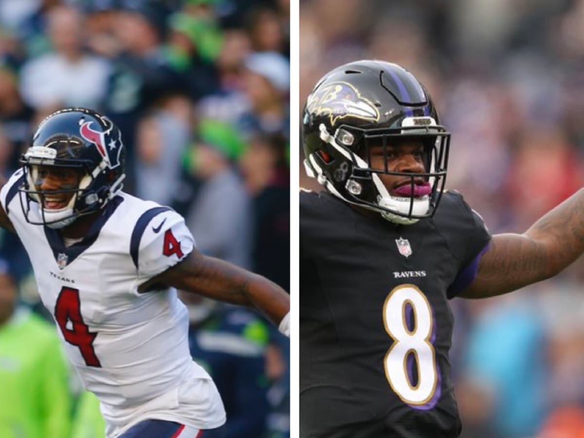 Texans QB Deshaun Watson gives Ravens' Lamar Jackson 'MVP' jersey - Sports  Illustrated