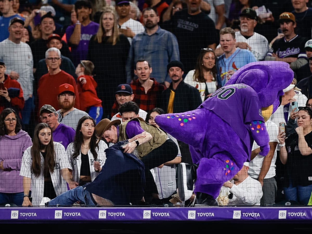 Police investigating after Colorado Rockies mascot tackled by MLB fan -  Mirror Online