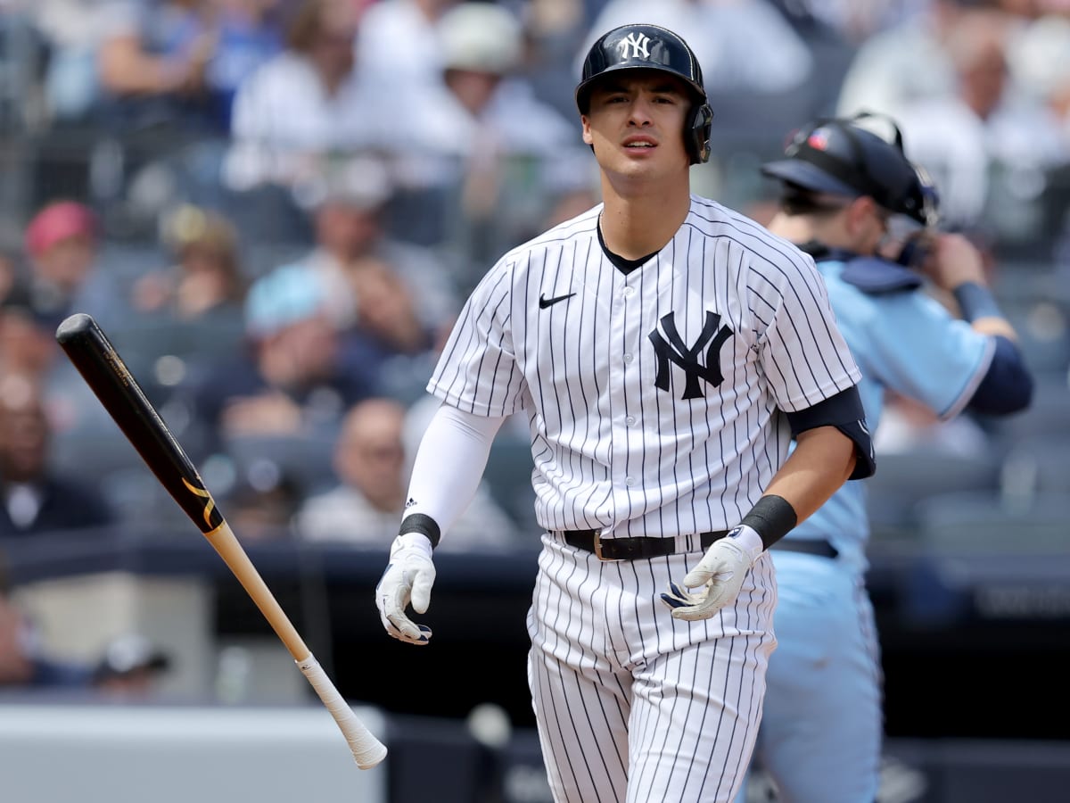 Oswald Peraza's bat shows life in Yankees rout; Jose Trevino hurt 