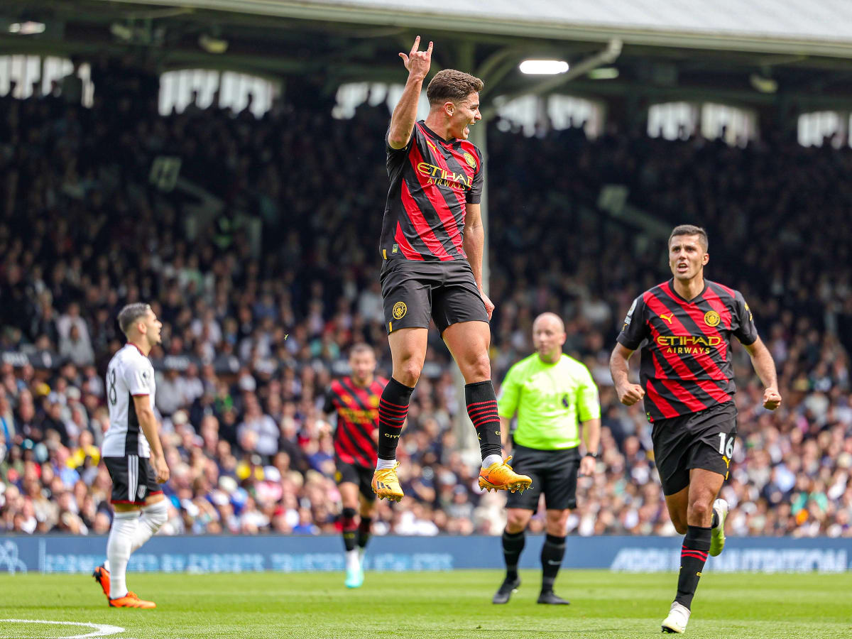 Superb Julian Alvarez goal vs Fulham takes Man City striker to 15 - Futbol  on FanNation