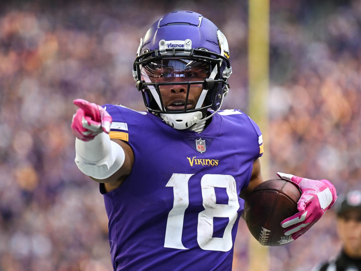 Minnesota Vikings wide receiver Justin Jefferson (18) in action