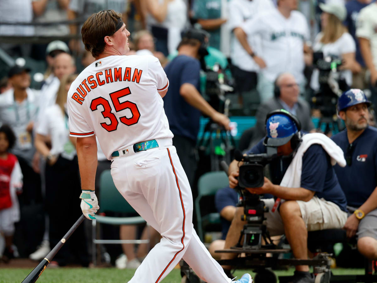 Orioles' Adley Rutschman puts on MLB Home Run Derby show, despite losing,  with dad pitching - CBS Baltimore