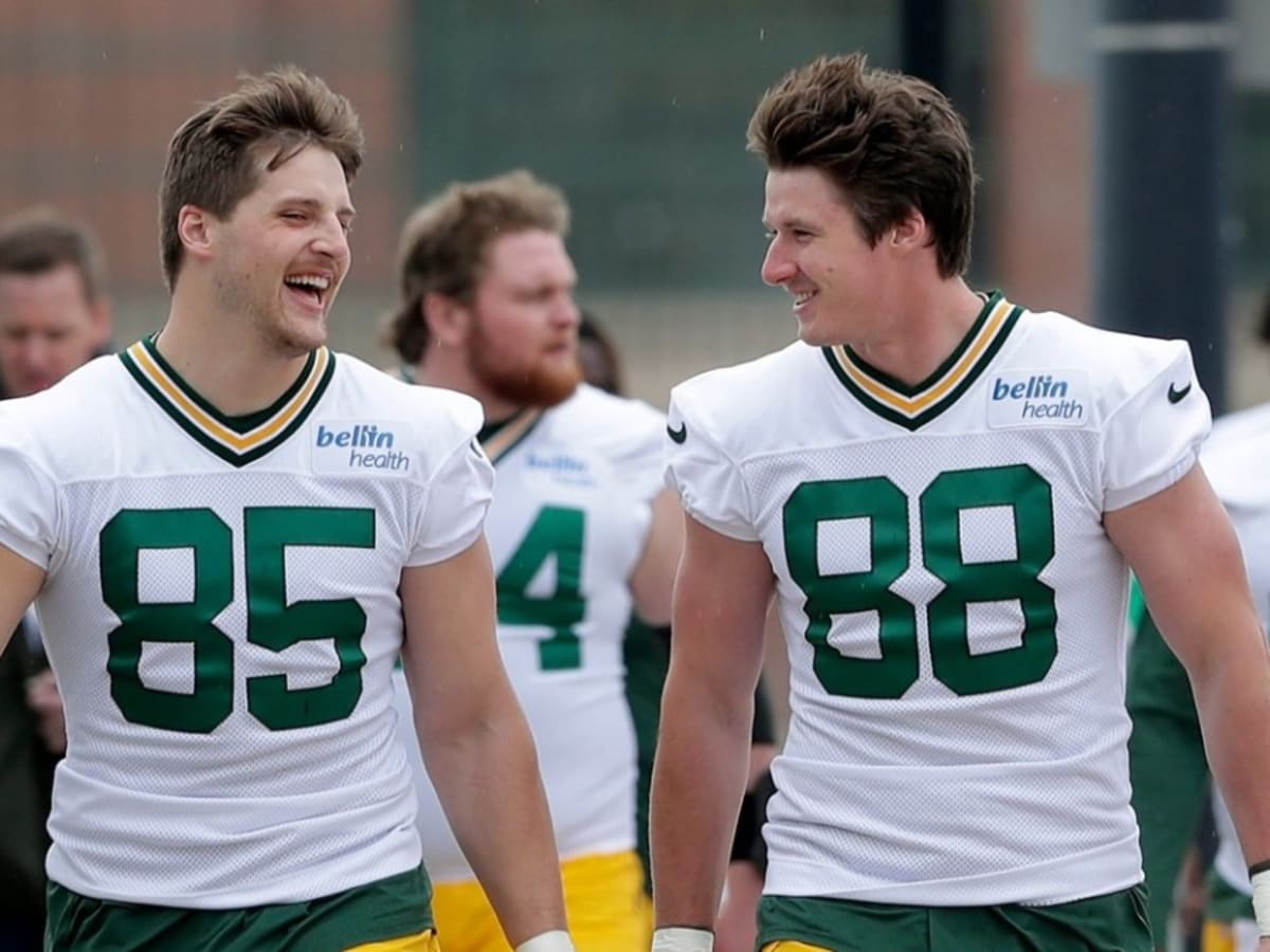 Green Bay Packers tight end Luke Musgrave (88) a preseason NFL football  game Saturday, Aug. 26, 2023, in Green Bay, Wis. (AP Photo/Mike Roemer  Stock Photo - Alamy