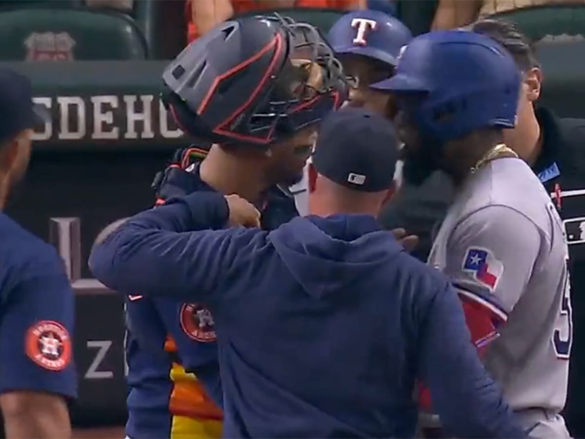 Rangers, Astros involved in benches-clearing brouhaha after Adolis