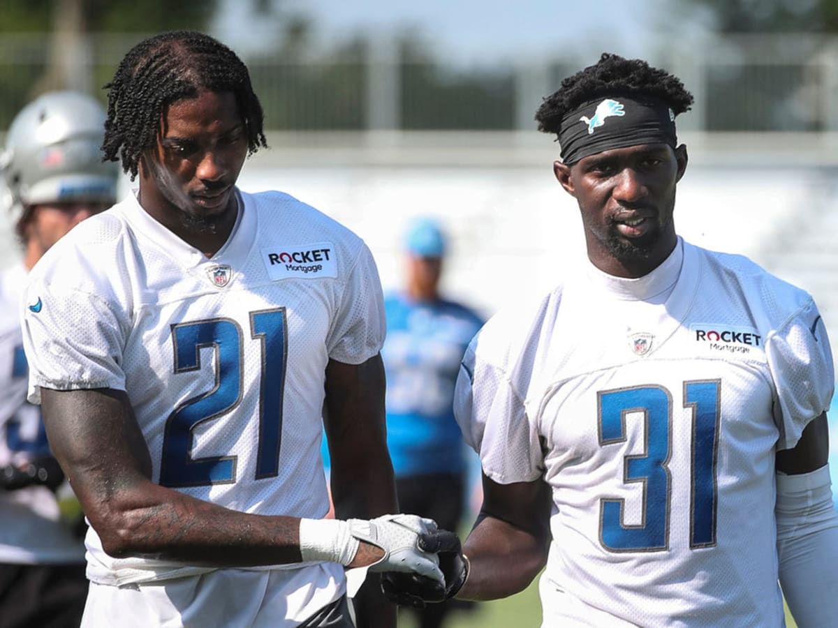 Detroit Lions tight end James Mitchell (82) carries the ball