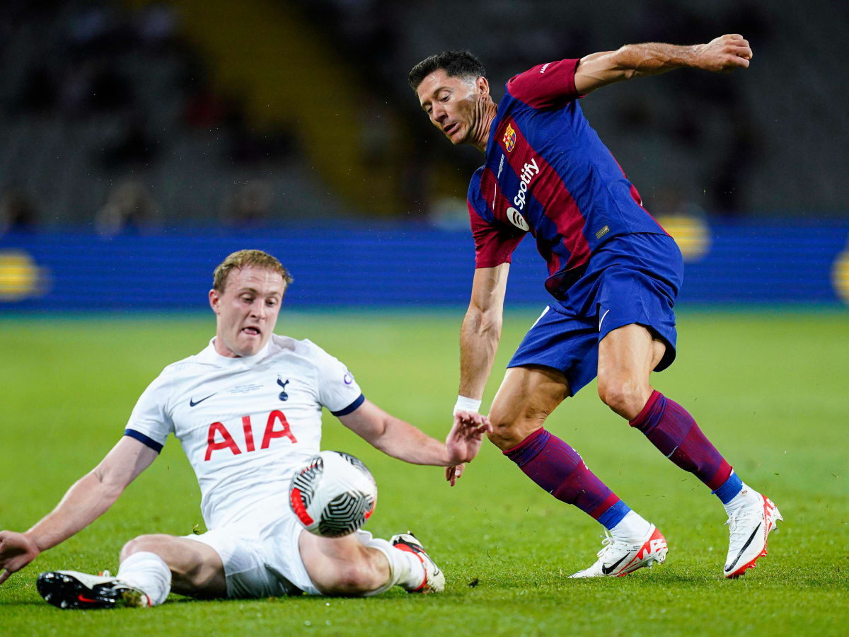 Barcelona vs Tottenham highlights as three late goals cancel out Oliver  Skipp double 