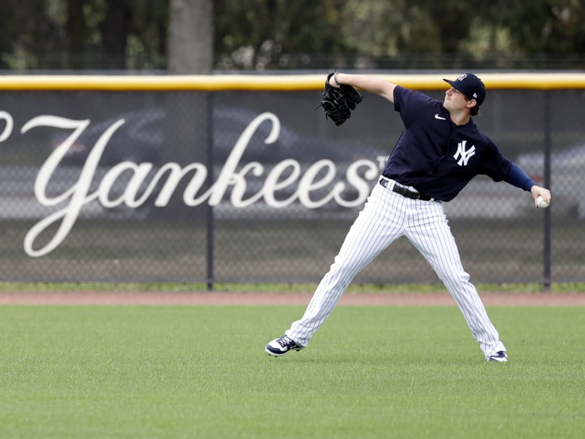 New York Yankees pitcher Zack Britton walks off the field after