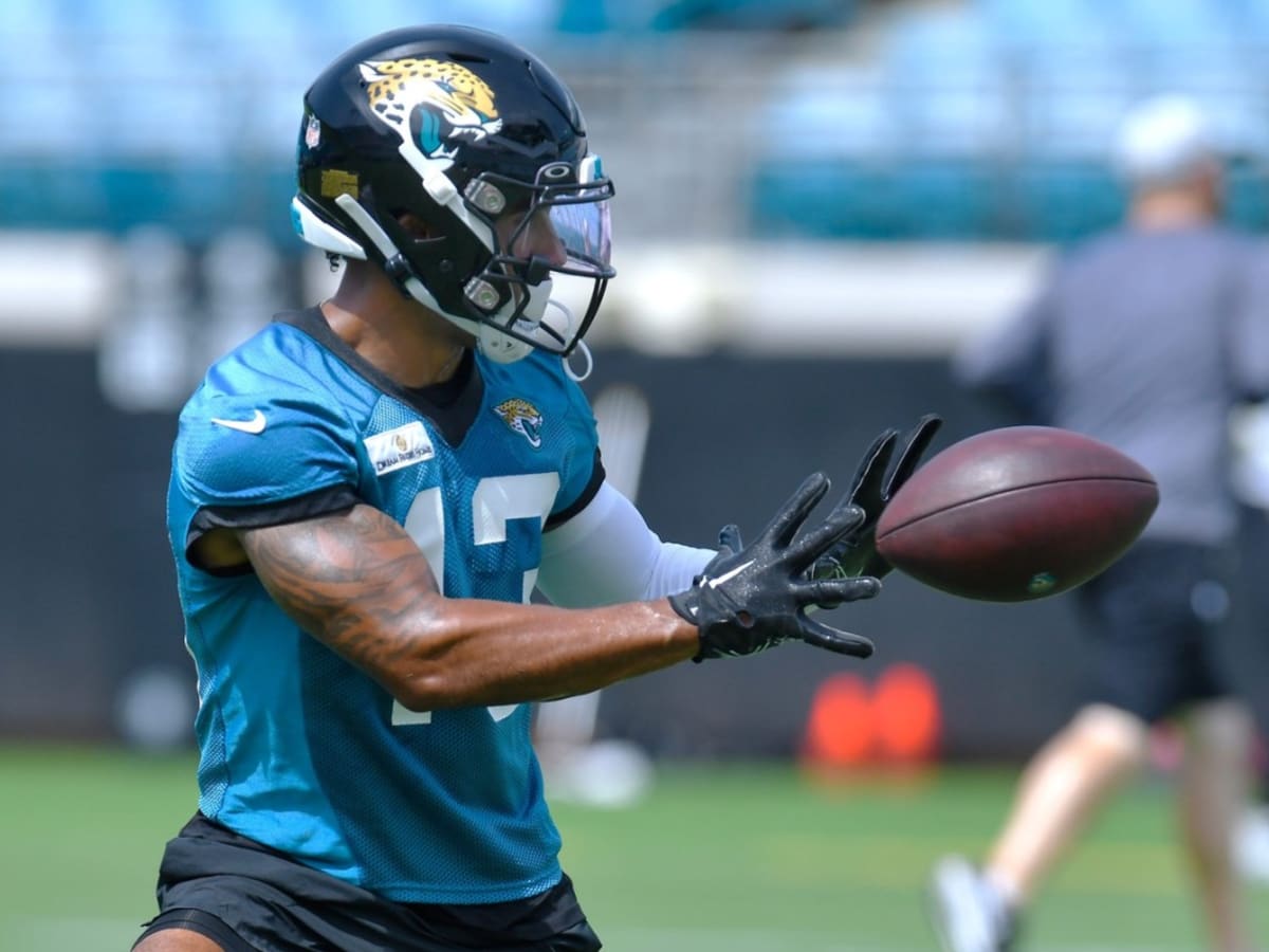 Christian Kirk of the Jacksonville Jaguars attempts a catch as Kader  News Photo - Getty Images