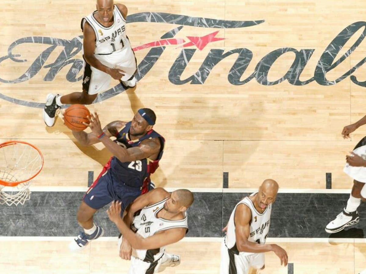 LeBron James' futile 2007 NBA Finals for the Cleveland Cavaliers vs. the  San Antonio Spurs 