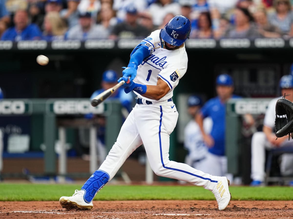 Kansas City Royals right fielder TJ Melendez is congratulated by