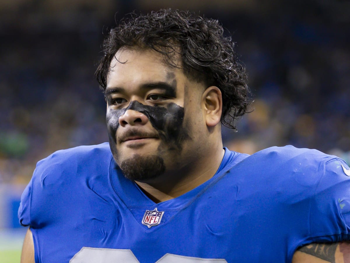 Detroit Lions defensive tackle John Penisini (91) prior to an NFL