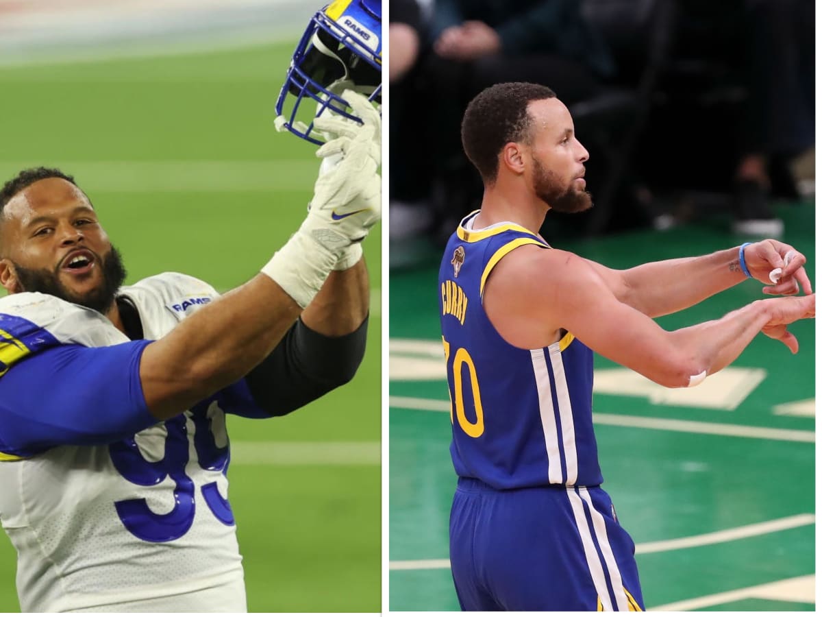 Stephen Curry modeled viral ring celebration after Aaron Donald