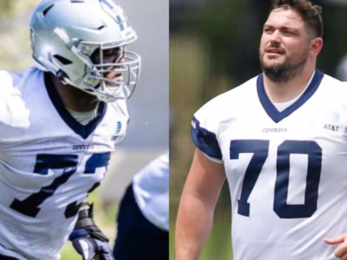 Dallas Cowboys offensive lineman Tyler Smith (73) jogs to the next drill  during the NFL football team's rookie minicamp in Frisco, Texas, Friday,  May 13, 2022. (AP Photo/Michael Ainsworth Stock Photo - Alamy