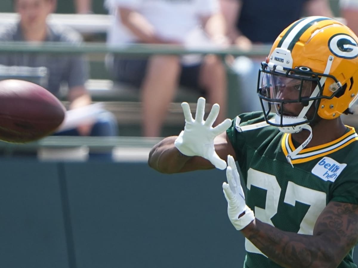 Green Bay Packers cornerback Rico Gafford during a preseason NFL football  game Friday, Aug. 19, 2022, in Green Bay, Wis. (AP Photo/Mike Roemer Stock  Photo - Alamy