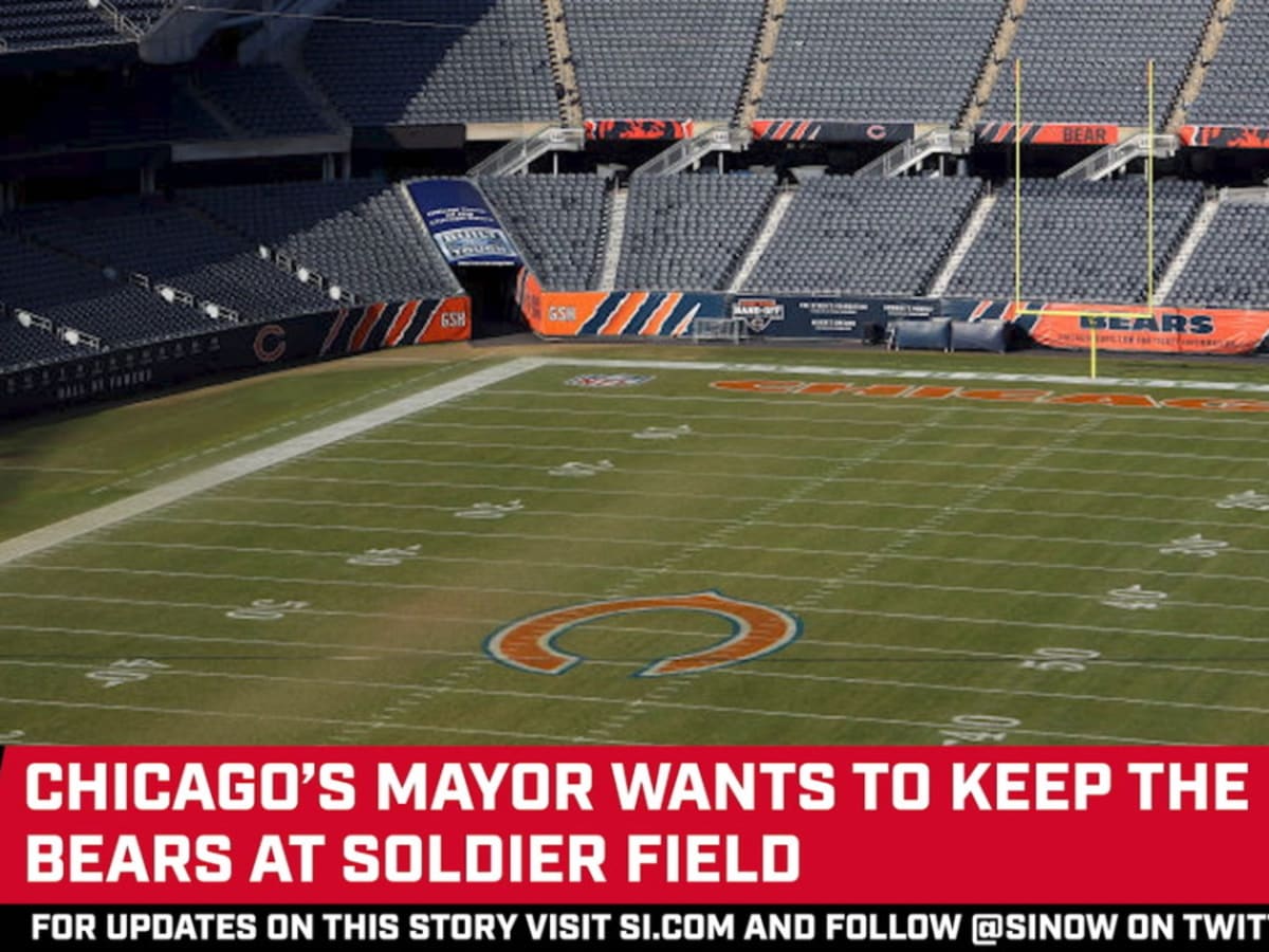 Chicago Bears working out as Soldiers Field, here in Chicago