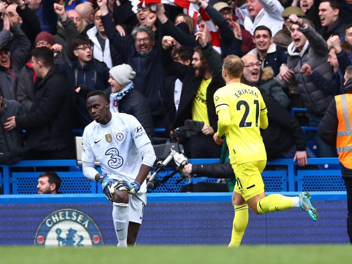 Fans in tears at Christian Eriksen's Brentford goal v Chelsea