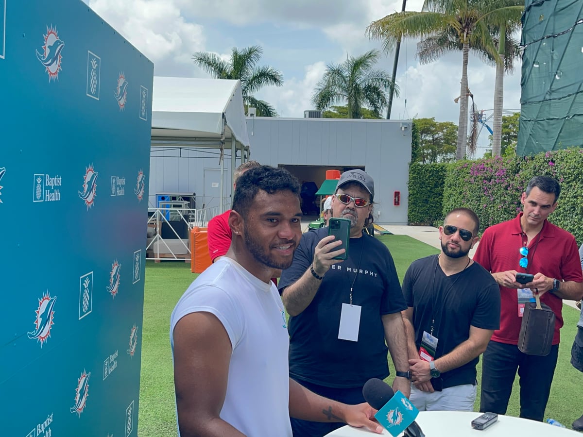 Dolphins star Tua Tagovailoa got secretly married in July and he was  definitely surprised the news leaked out 