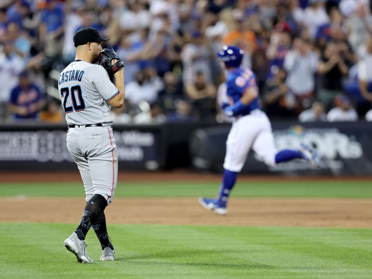 Miami Marlins' Daniel Castano hit in head by 104 mph liner