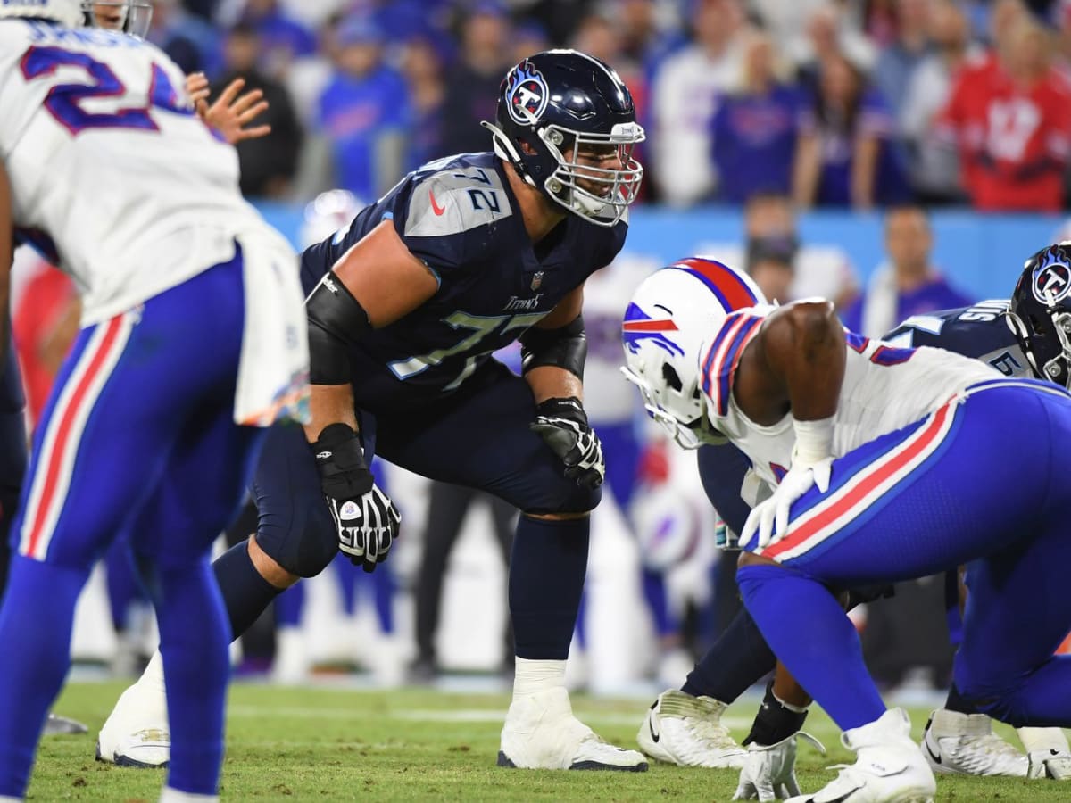 Buffalo Bills offensive tackle David Quessenberry walks off the