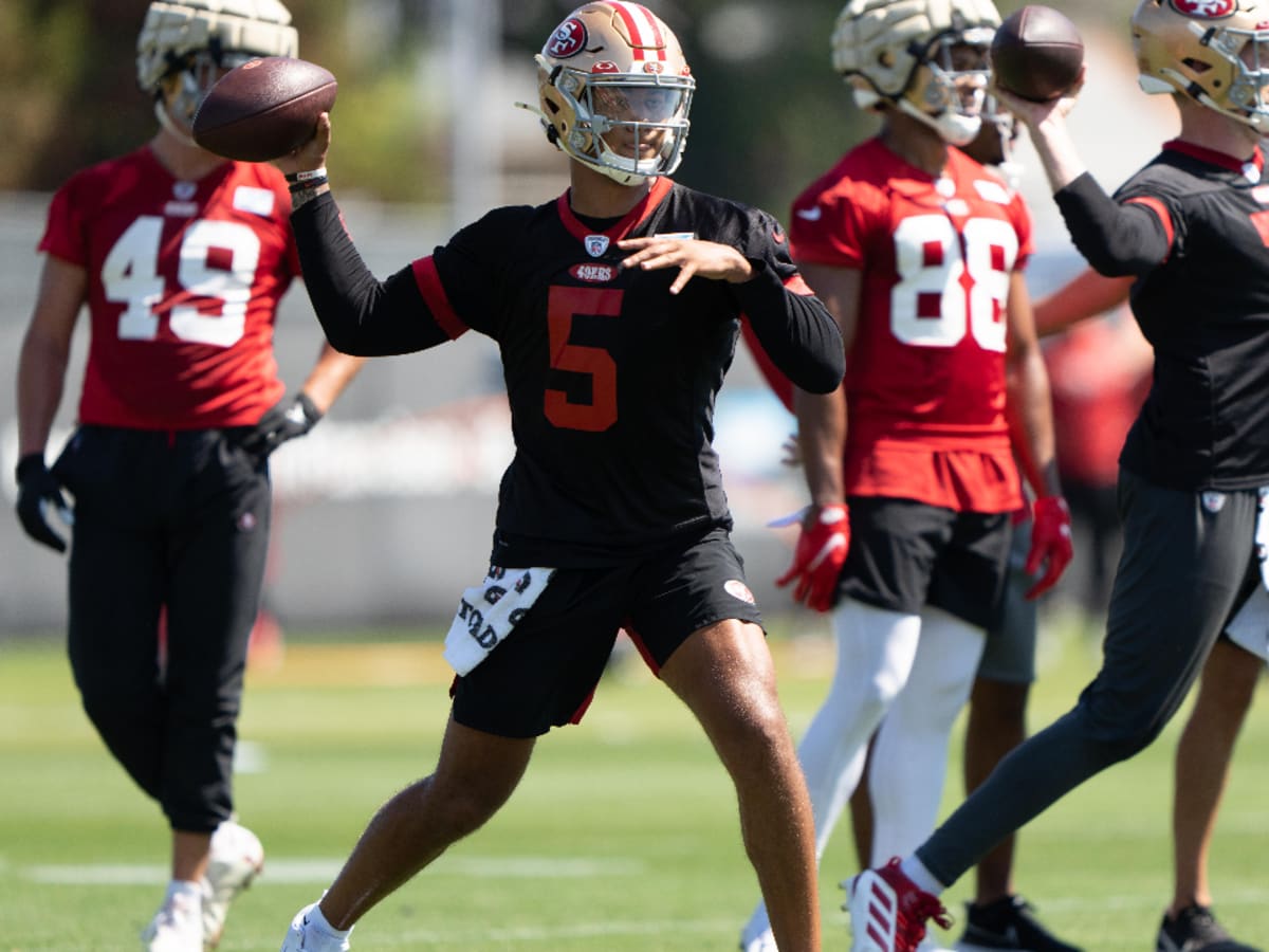 49ers training camp report: Trey Lance thrives in two-minute drill vs.  Raiders – NBC Sports Bay Area & California