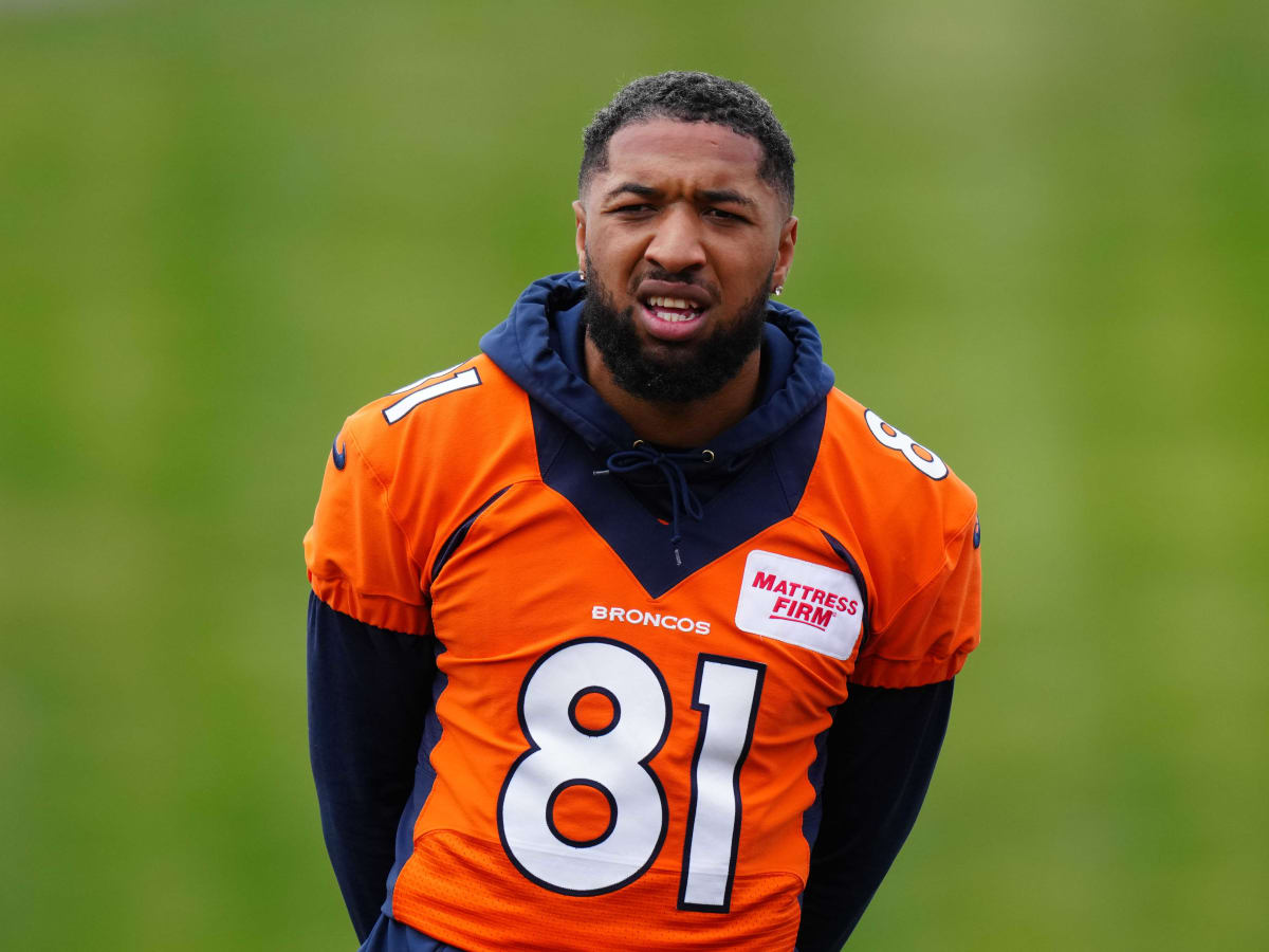 Broncos receiver Tim Patrick tears right ACL in practice, source says