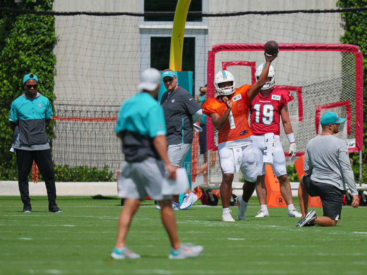 Dolphins orange jersey for practice player of the day tracker