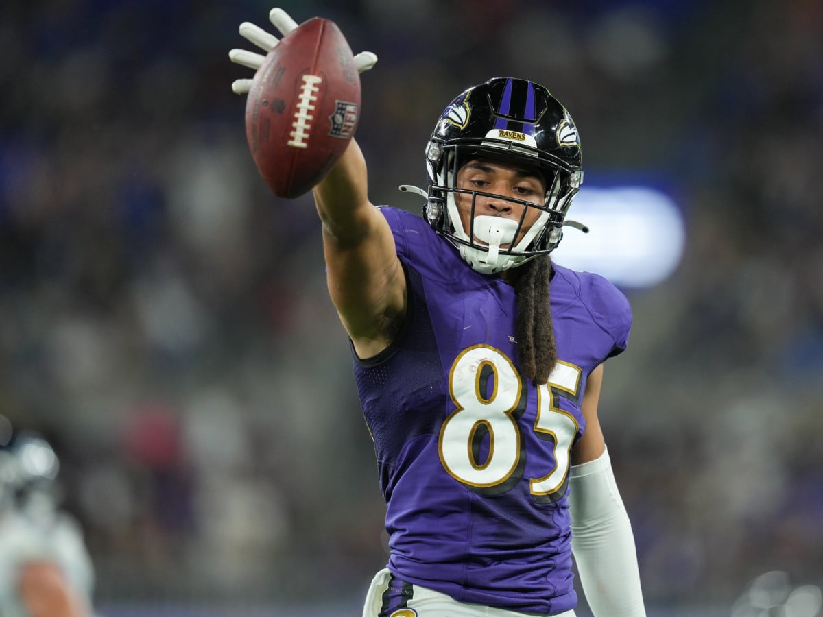 Baltimore Ravens wide receiver Shemar Bridges runs a drill during the  team's NFL football training camp, Thursday, July 27, 2023, in Owings  Mills, Md. (AP Photo/Julio Cortez Stock Photo - Alamy