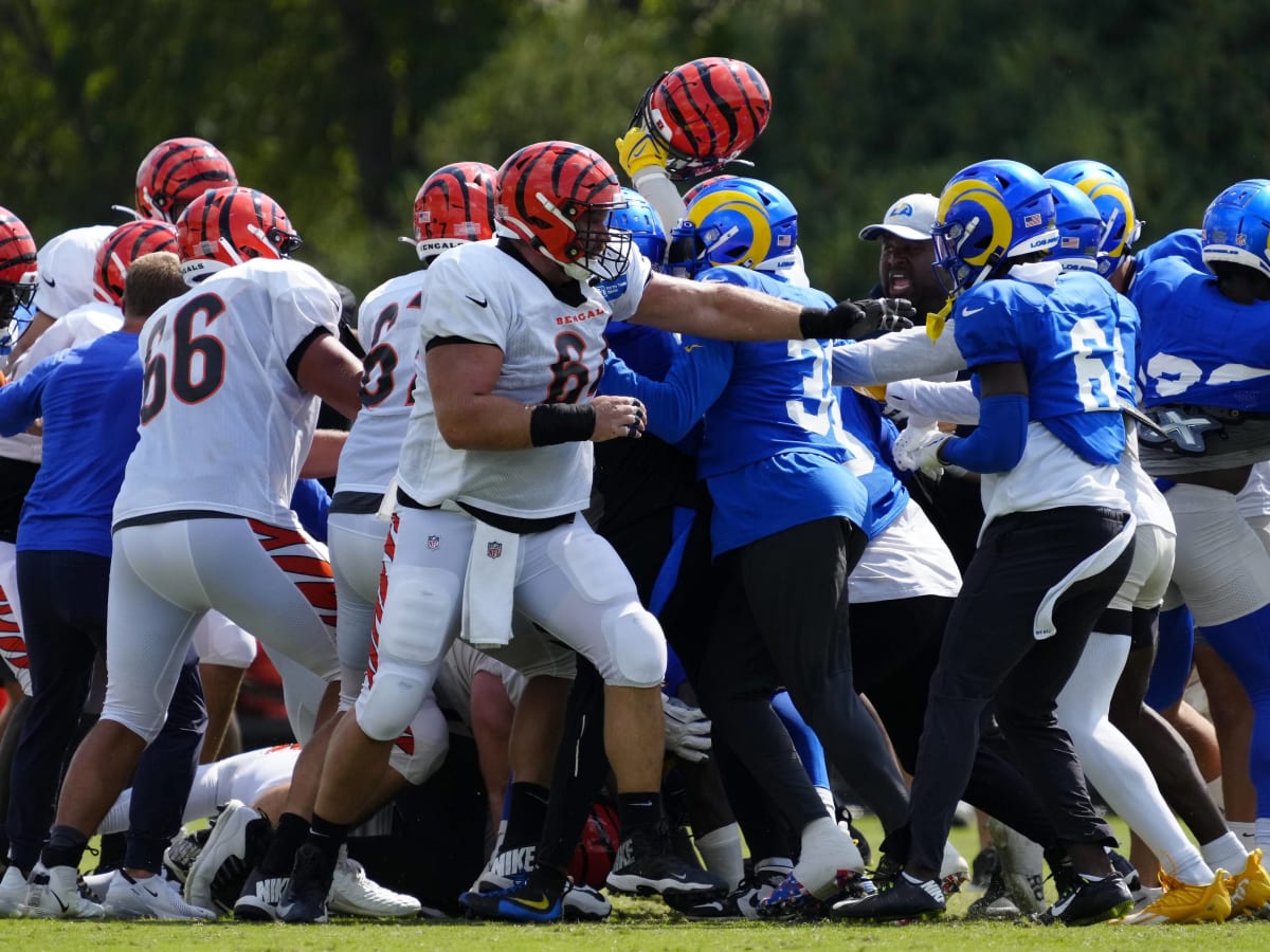 VIDEO: Brawl breaks out between Bengals, Rams during practice