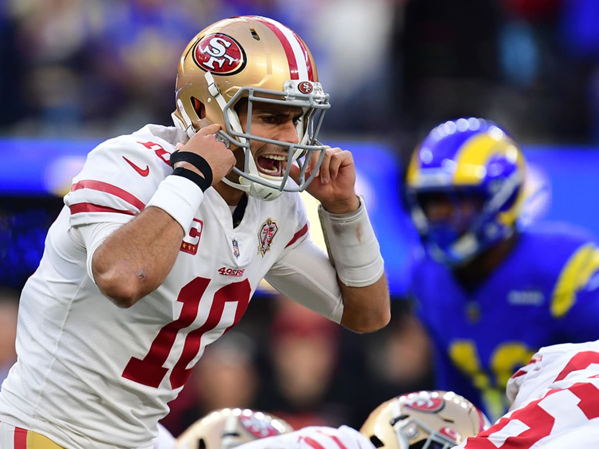 Rams' sack game springs a leak in loss to 49ers, Jimmy Garoppolo – Orange  County Register