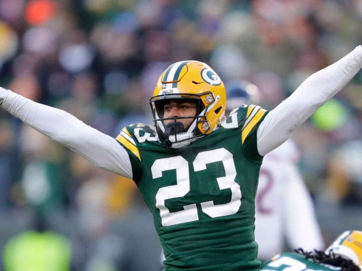 Green Bay Packers cornerback Jaire Alexander (23) walks off the field after  an NFL football game against the Chicago Bears, Sunday, Sept. 10, 2023, in  Chicago. (AP Photo/Kamil Krzaczynski Stock Photo - Alamy