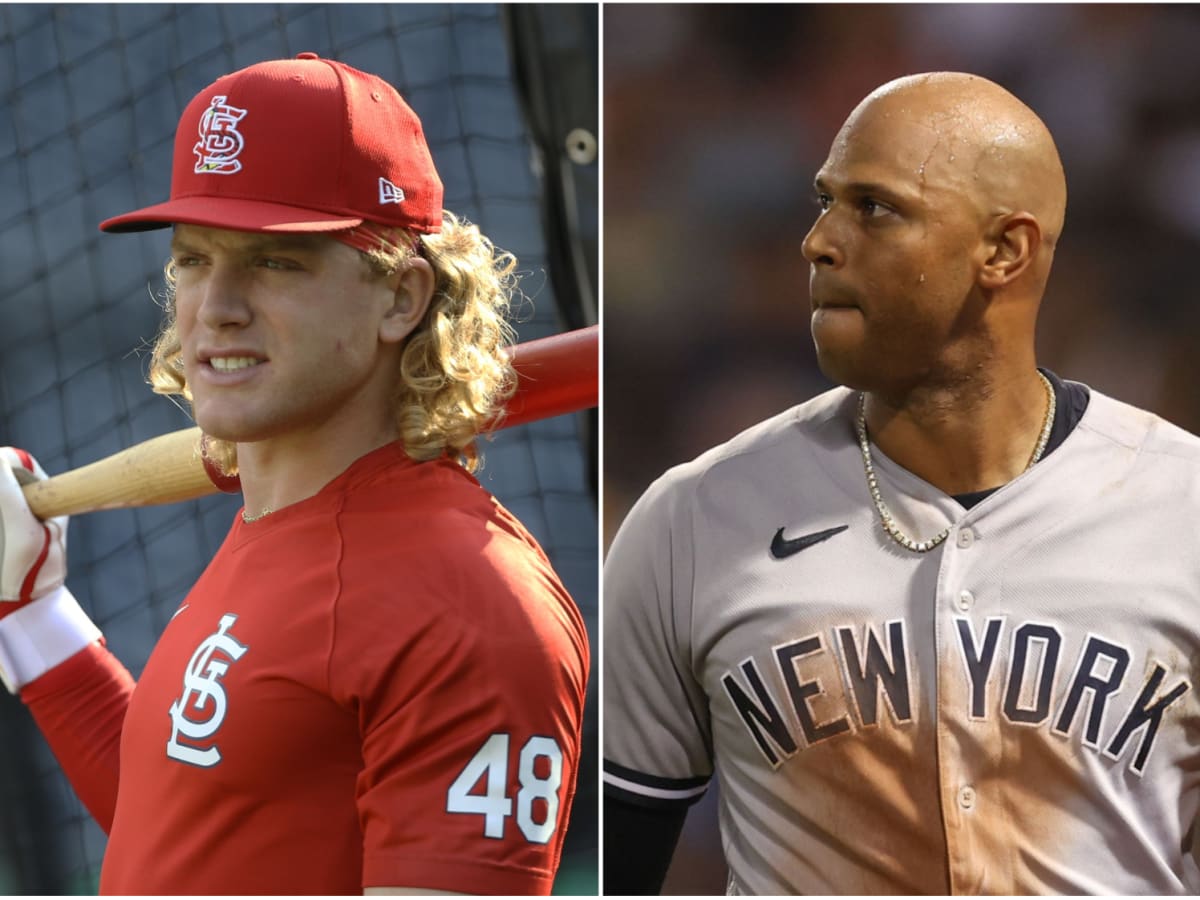 Aaron Hicks, Harrison Bader and Aaron Judge of the New York Yankees News  Photo - Getty Images