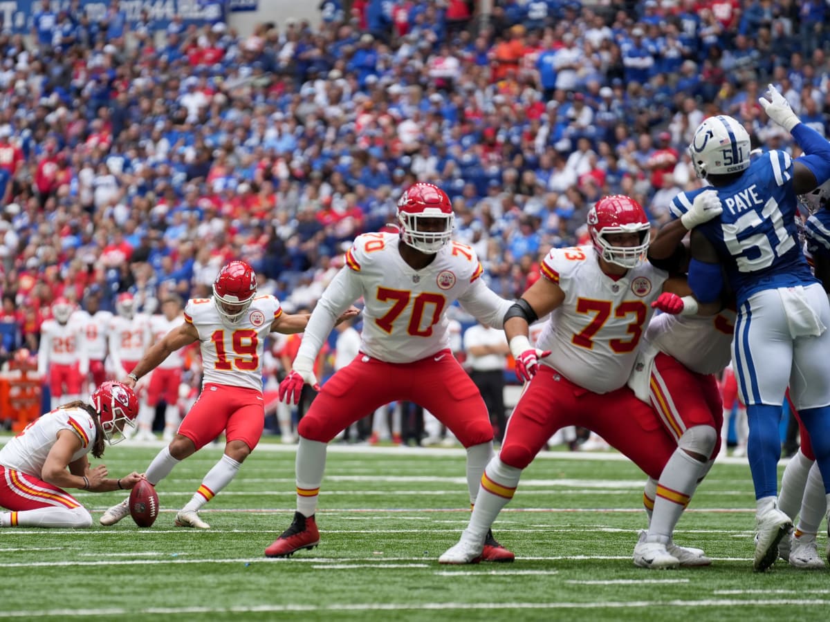 Kansas City Chiefs kicker Matt Ammendola watches his extra point