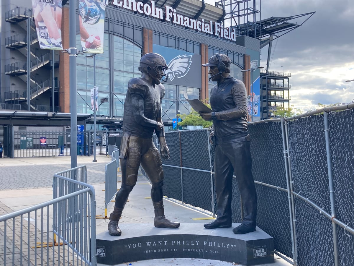 Nick Foles 'Philly Special' Statue Relocated at the Linc