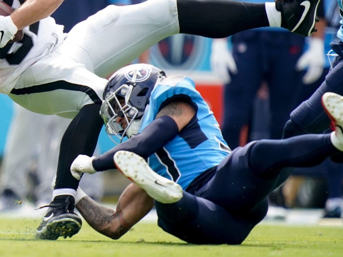 Tennessee Titans defensive back Amani Hooker runs a drill during NFL  football training camp in Nissan Stadium Saturday, Aug. 3, 2019, in  Nashville, Tenn. (AP Photo/Mark Humphrey Stock Photo - Alamy