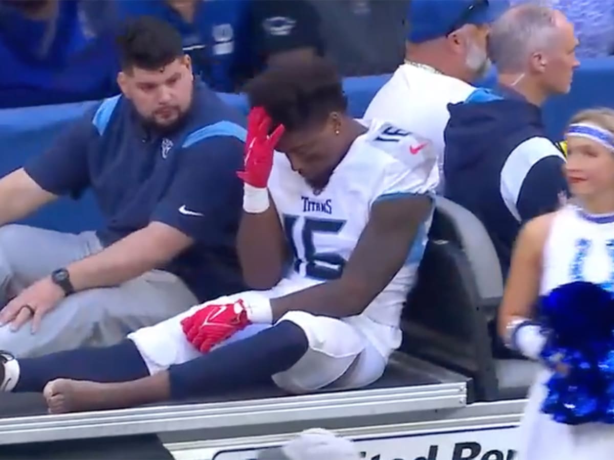 Tennessee Titans WR Treylon Burks out with foot injury in Colts game