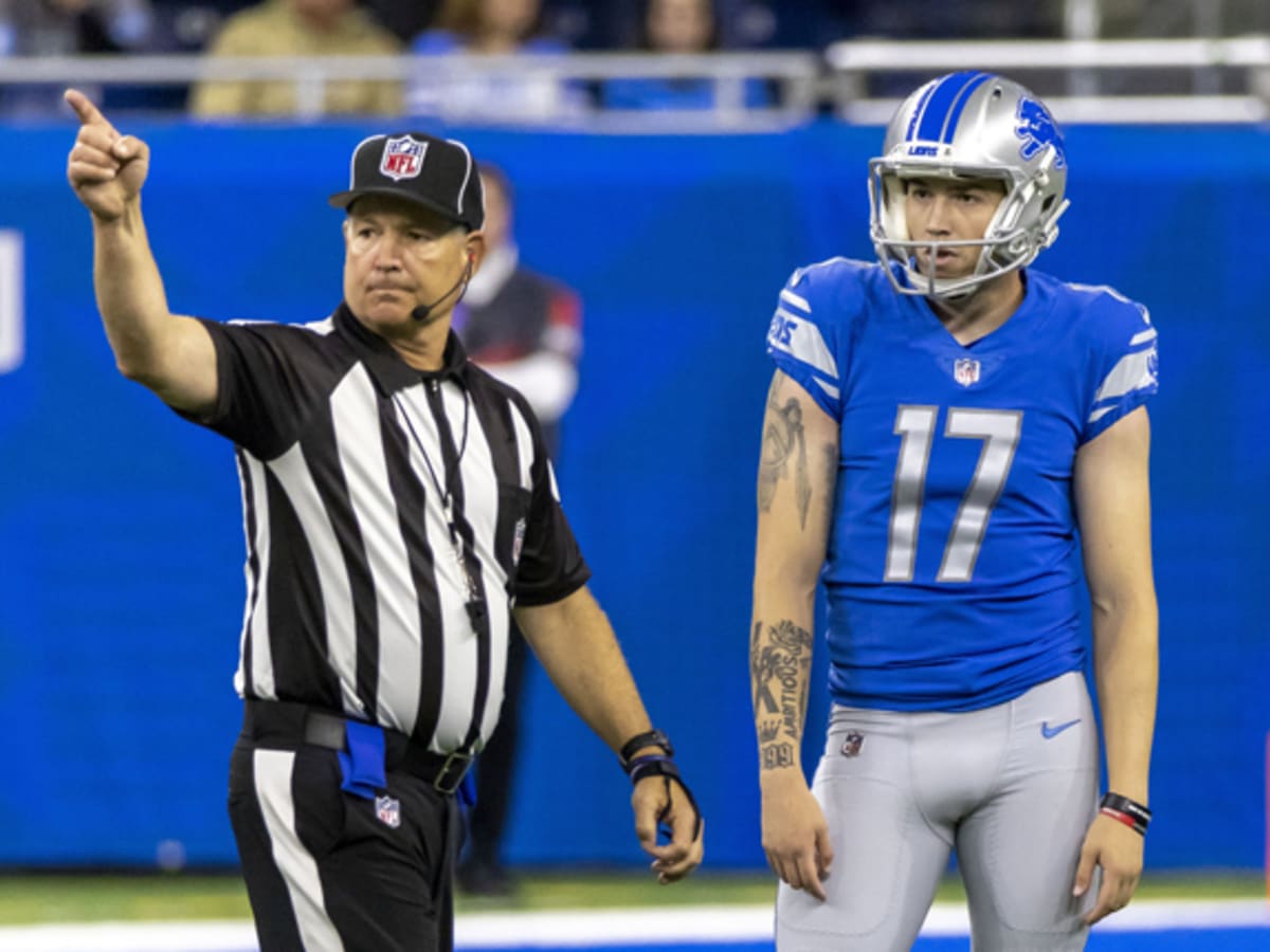 Detroit Lions place kicker Dominik Eberle makes an extra point