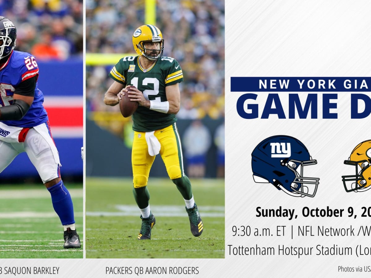 NY Giants vs. Packers: TV, radio, odds for London matchup