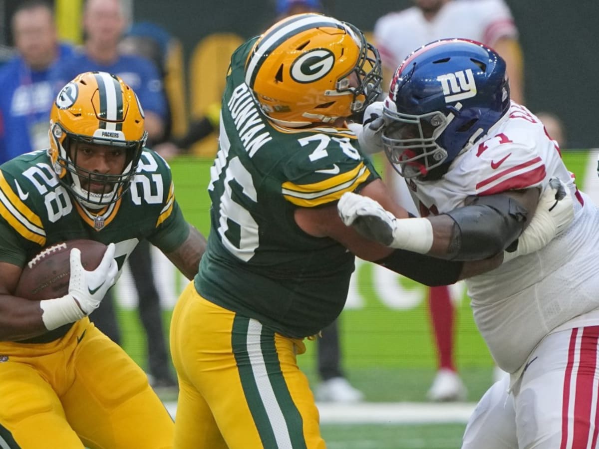 Packers vs. Giants Best Player Prop Bet: AJ Dillon Carries the Load in  London on Sunday (October 9)