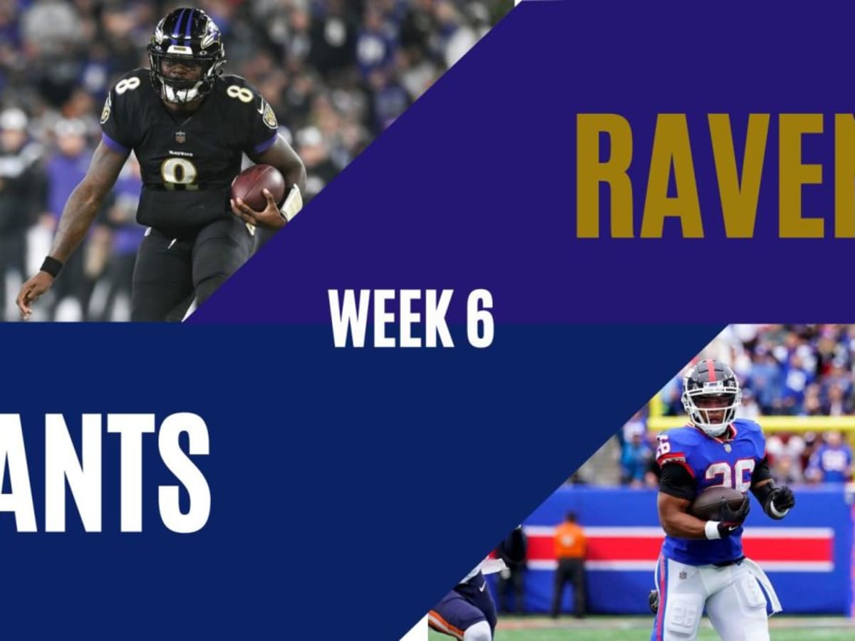 Baltimore Ravens vs. New York Giants live stream, TV channel, start time,  odds, Week 6