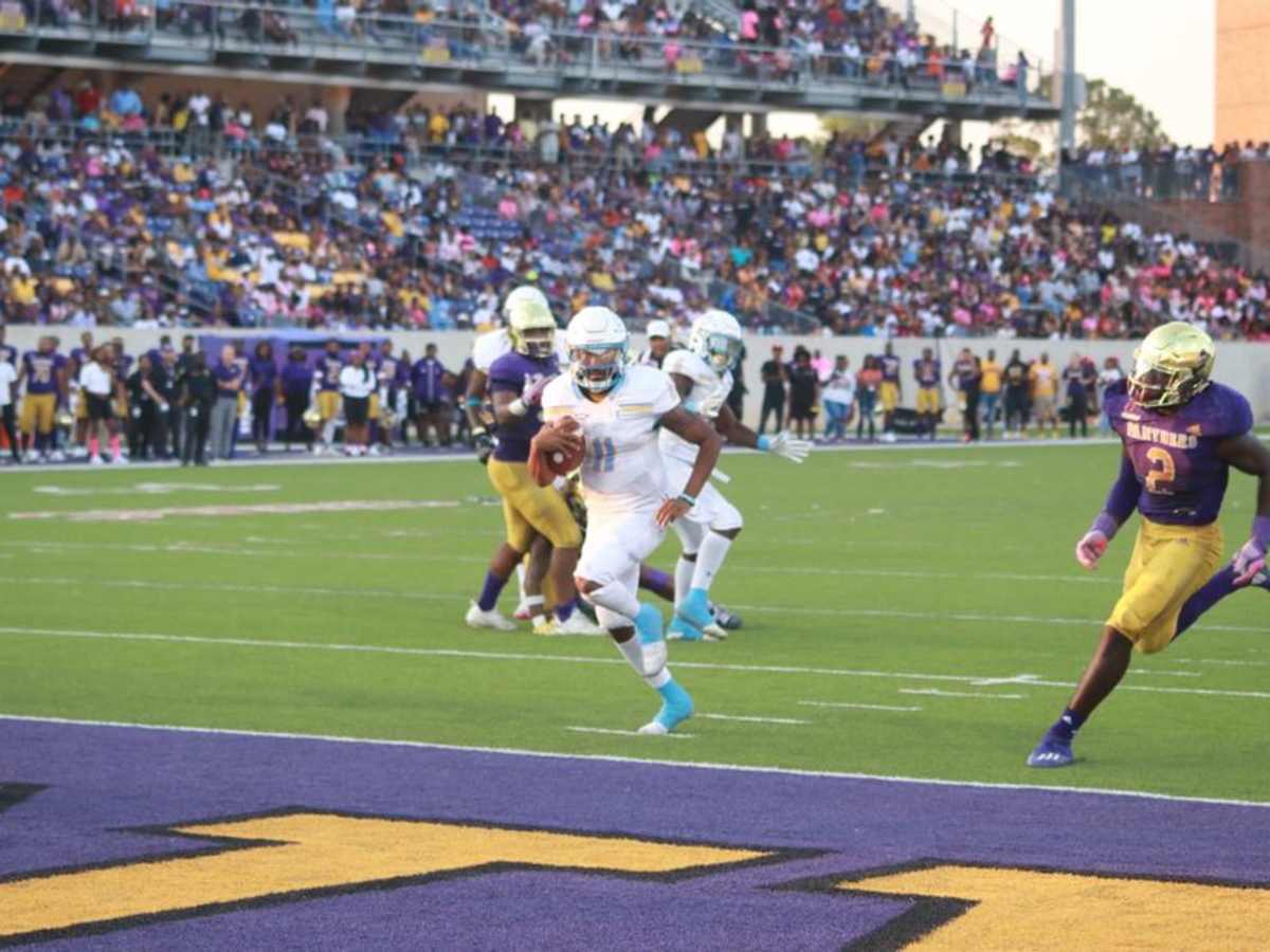 A local women's semi-pro football team demolishing opponents