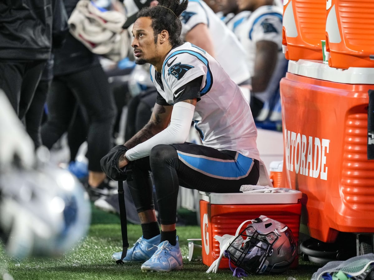 Panthers Head Coach Steve Wilks Tosses Robbie Anderson