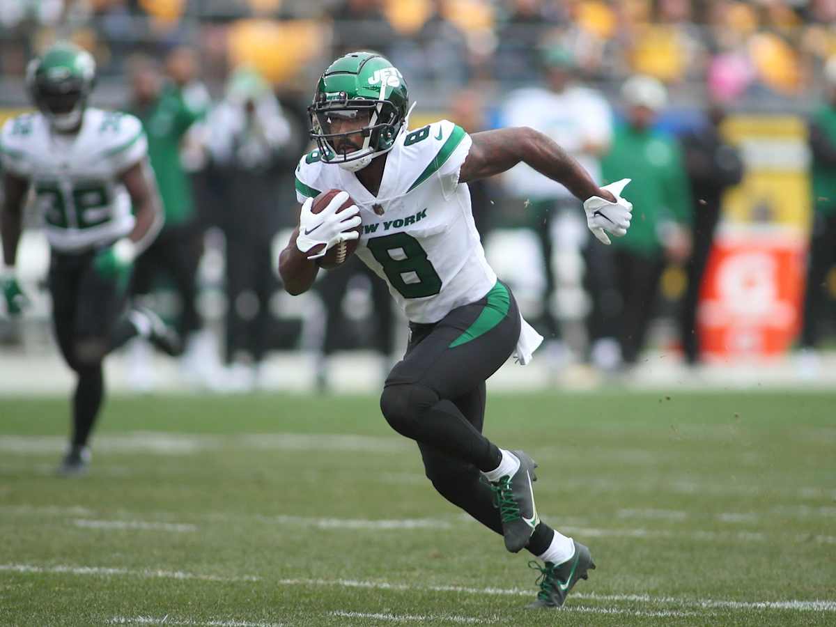 New York Jets WR Elijah Moore Reflects on Journey From Trade Request to  First Touchdown of Season - Sports Illustrated New York Jets News, Analysis  and More