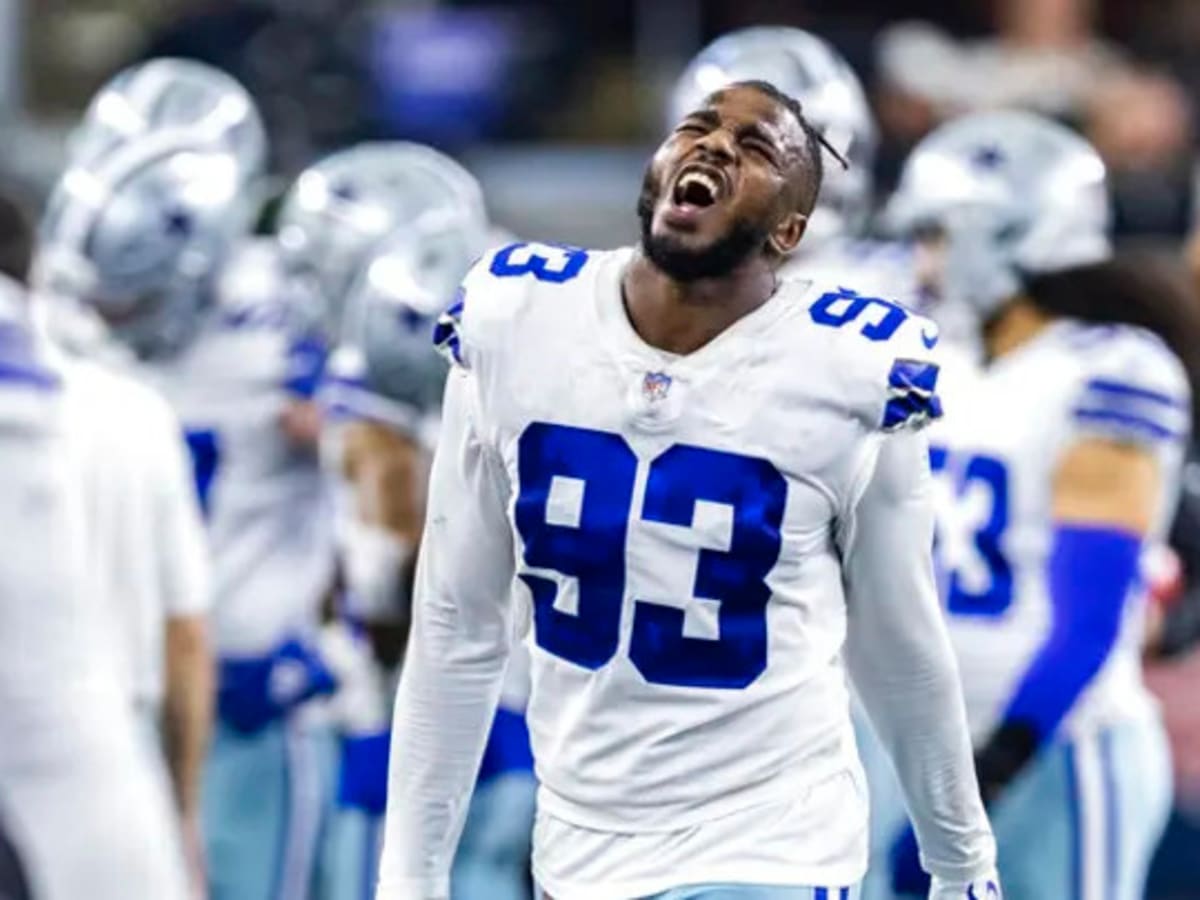 Dallas Cowboys defensive end Tarell Basham (93) is seen during an NFL  football game against the Carolina Panthers, Sunday, Oct. 3, 2021, in  Arlington, Texas. Dallas won 36-28. (AP Photo/Brandon Wade Stock Photo -  Alamy