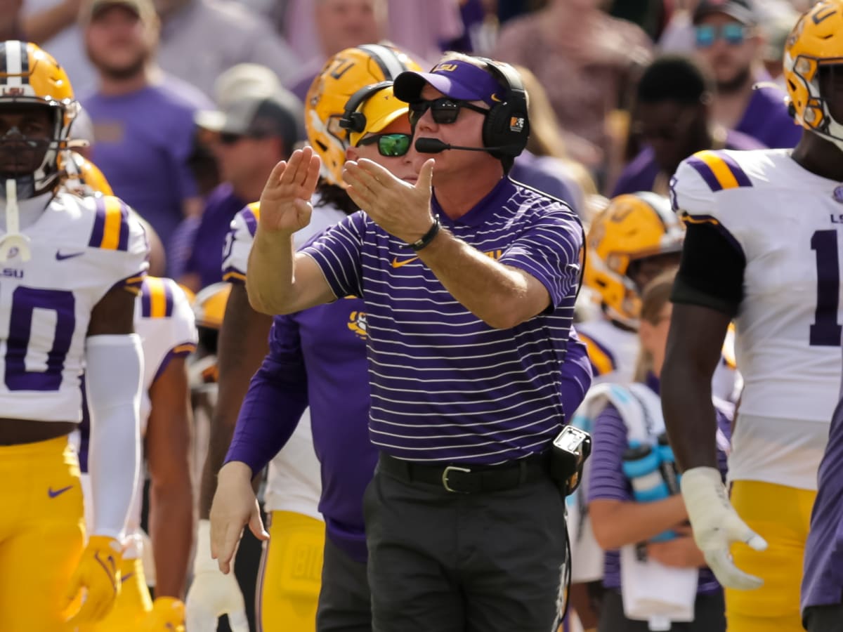 Tyrann Mathieu shows his support for LSU's Greg Brooks during