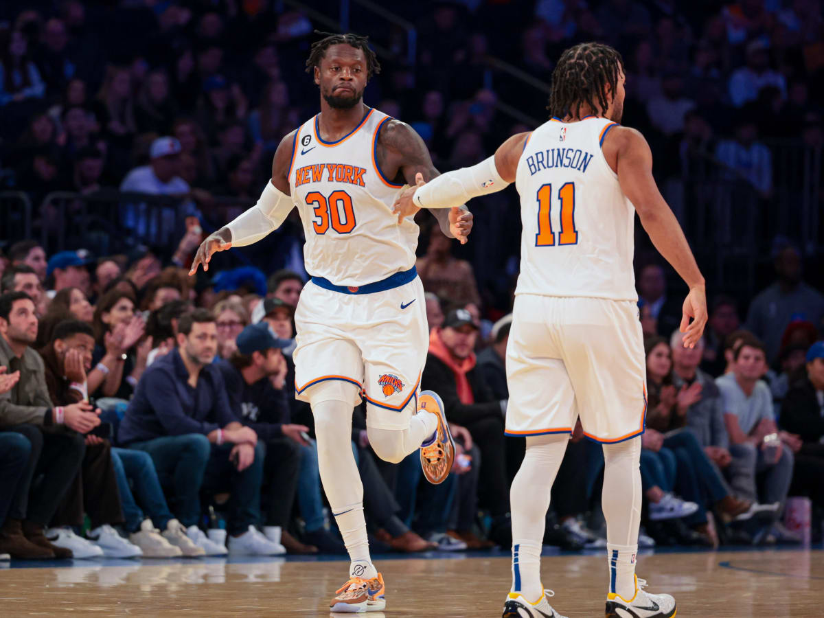 New Knicks trio of RJ Barrett, Jalen Brunson, & Julius Randle at media day  2022 🔥 Barrett says Knicks are going to “shock the world” this …