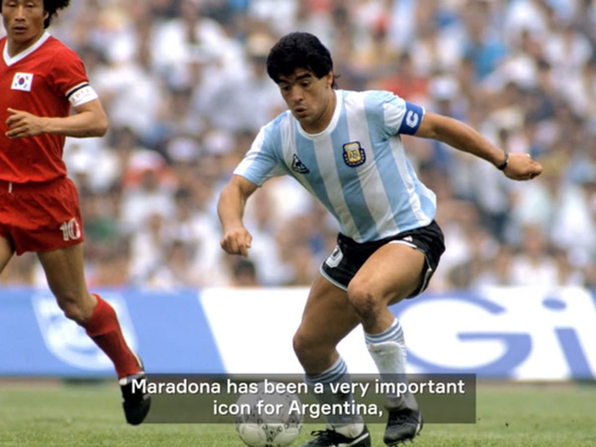 1982 Argentina VS Barcelona soccer jersey Maradona