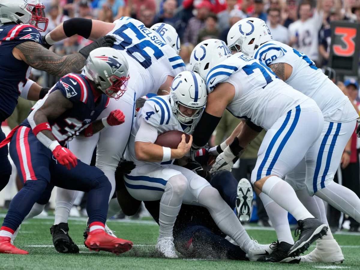 Indianapolis Colts' Offense Hits Rock Bottom in Loss vs. New England  Patriots - Sports Illustrated Indianapolis Colts News, Analysis and More