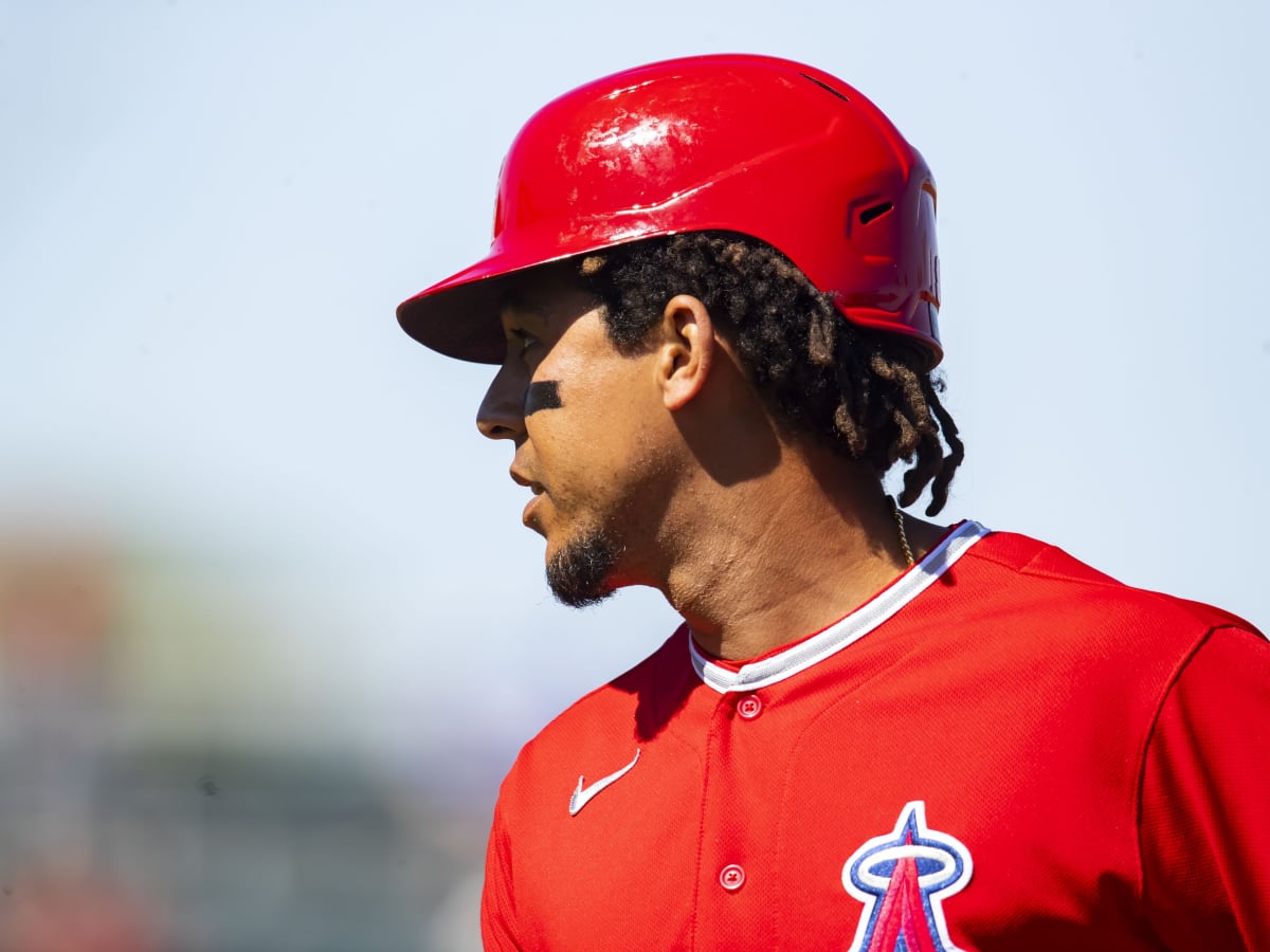 Miami Marlins first base coach Jon Jay is seen during spring