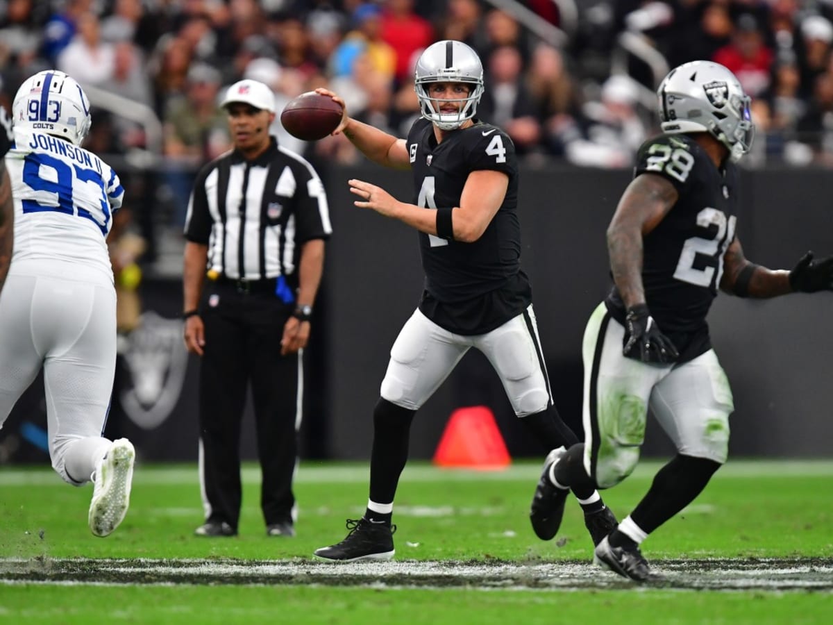 Colts get ready to play the Raiders