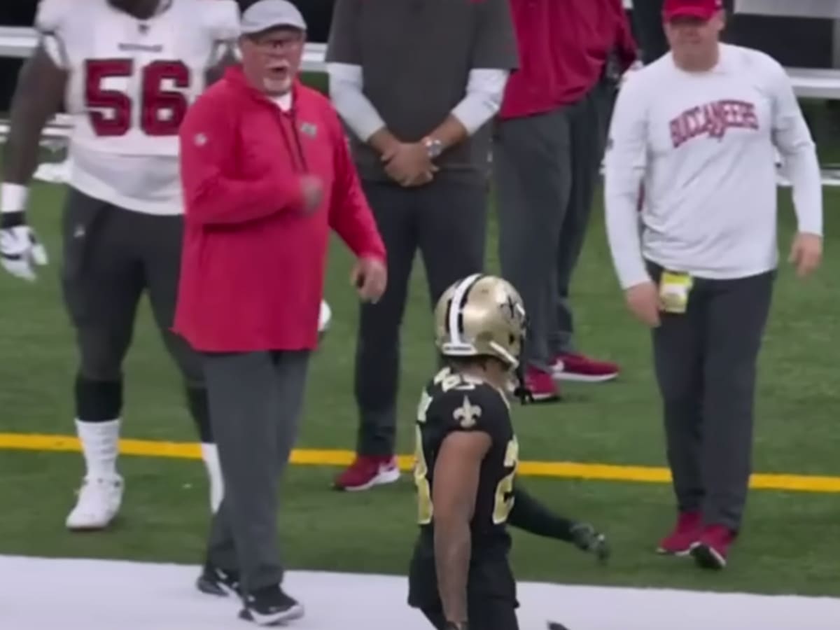 While questionably on sideline, Bruce Arians admits to barking at Lattimore  before brawl with Bucs